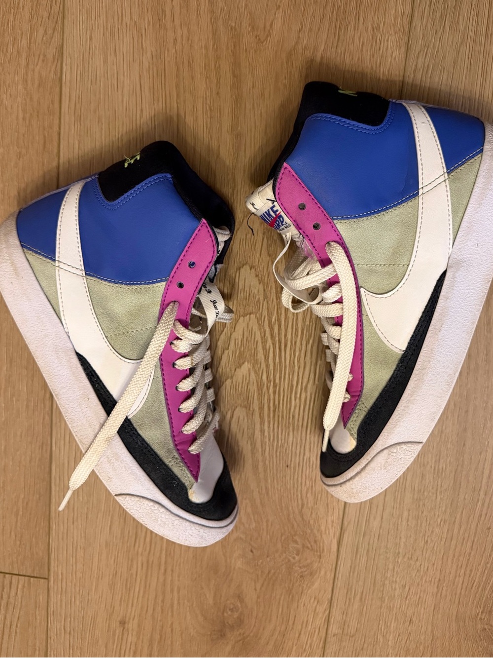 Nike Blazer Mid ’77 SE GS Ultramarine Honeydew Pink FB9125-500 Size 5Y / Women’s